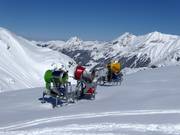 Sneeuwkanonnen in het skigebied Weißsee Gletscherwelt