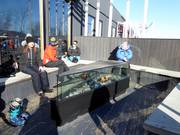 Bij het open vuur bij Chalet du Lac