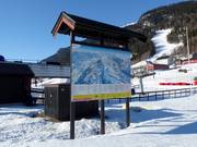 Pistekaart bij het dalstation Kvitfjell