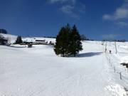 Brede afdaling bij de Rosshang