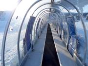 Overdekte transportband in het Touristsenter