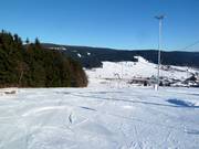 Piste aan de linkerkant van de dubbele sleeplift