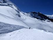 Verbindingspiste van Mittelallalin naar de gletsjerpistes