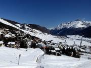 De plaats Zuoz direct aan het skigebied