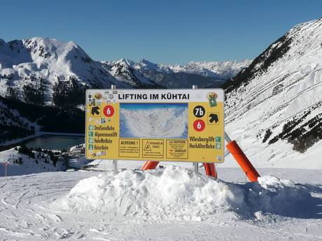 Sellraintal: oriëntatie in skigebieden – Oriëntatie Kühtai