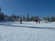 Brede en vlakke afdaling