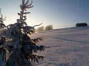 Zonsopgang bij het skigebied Halde