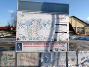 Pistekaart bij het dalstation