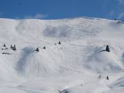 In het skigebied van Praz sur Arly