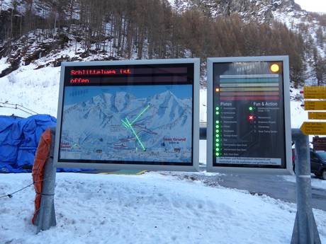 Saas-Fee/Saastal: oriëntatie in skigebieden – Oriëntatie Hohsaas – Saas-Grund