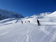 Perfect voor beginners is de afdaling Gargellner Köpfle