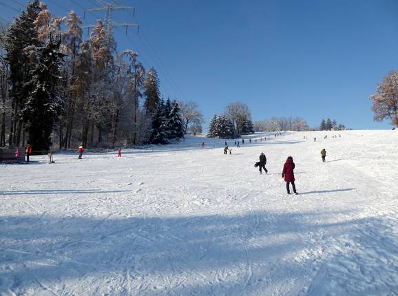 Brede afdaling op de Monte Kienader