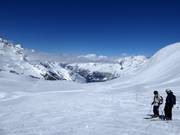 Gletsjerpiste Metro bij de Allalinliften 1+2