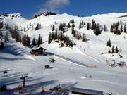 Transportband in de Hollhausmulde en gemakkelijke pistes bij de Schartenlift