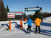 Duidelijke bewegwijzering richting Winklmoosalm