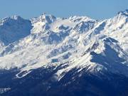 Uitzicht op het skigebied Schwemmalm vanop afstand
