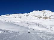 Uitzicht op de Zugspitze bij de stoeltjeslift Wetterwandeck