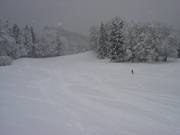 Uitzicht op de gemakkelijke afdaling