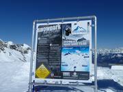 Informatiebord over het snowpark