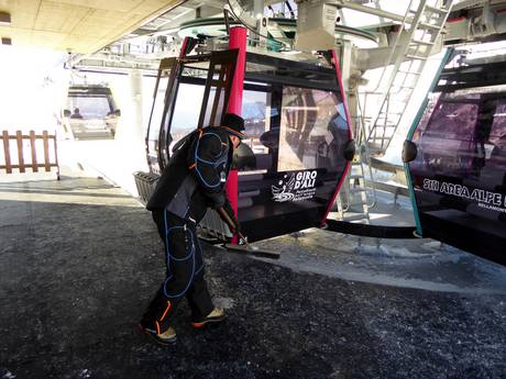 Val di Fiemme (Fleimstal): netheid van de skigebieden – Netheid Alpe Lusia – Moena/Bellamonte