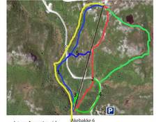 Pistekaart Vegglifjell