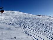 Diep sneeuw afdalingen bij Lastè