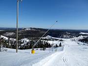 Lansbesneeuwing langs de piste