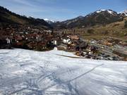 Uitzicht op de accommodaties in Zweisimmen