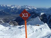 Markering naar de freeride-route X3