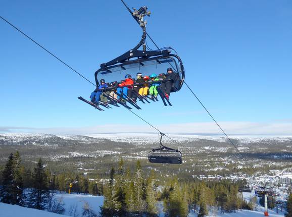 H5 West Express Hundfjället by Nordea - 8-persoons hogesnelheidsstoeltjeslift (koppelbaar) met kap en stoelverwarming