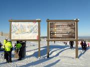 Pistekaart en bewegwijzering in Lindvallen