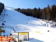 De slalomhelling is de zwaarste piste van de Skiliftkarussell