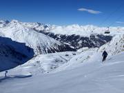 Moeilijke piste bij de Leppleskofelbahn