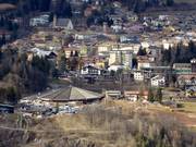 Uitzicht op het dorp Cavalese