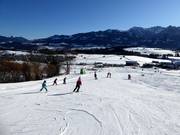 Licht oefenterrein in het dal bij de Dorf- en Hörnilift