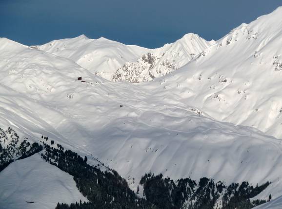 Uitzicht op de Schatzalp