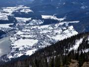 Uitzicht op de accommodaties in het dorp Altaussee