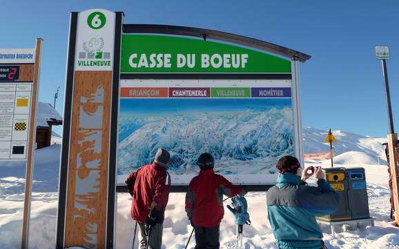 Vallée de la Guisane: oriëntatie in skigebieden – Oriëntatie Serre Chevalier – Briançon/Chantemerle/Villeneuve-la-Salle/Le Monêtier-les-Bains