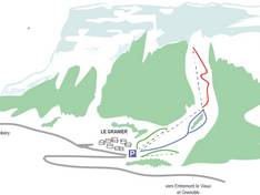 Pistekaart Col du Granier