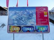 Pistekaart bij het dalstation in Mieders