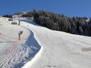 Piste Neuhögen naar het dalstation Fleiding