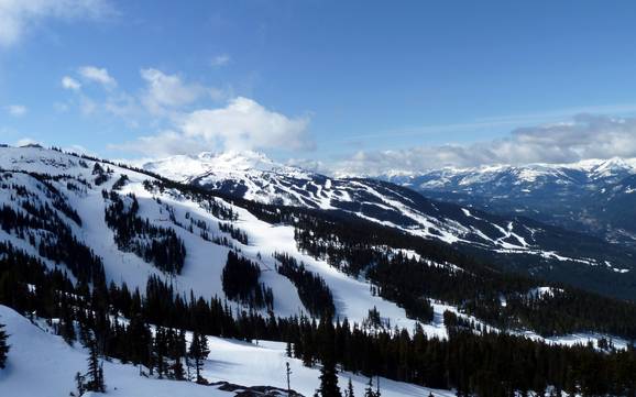 Garibaldi Ranges: Grootte van de skigebieden – Grootte Whistler Blackcomb