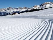 Perfecte pistepreparatie in het skigebied Jochgrimm