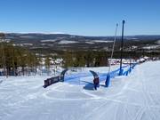 Speed skiën in het onderste deel van de World Cup piste