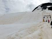 Steile helling bij de rode piste Payer agonistica