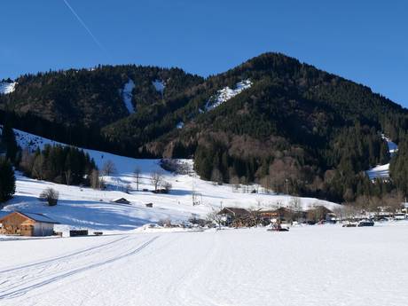 Ammergauer Alpen (Bergketen): Grootte van de skigebieden – Grootte Steckenberg – Unterammergau