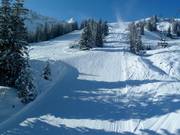 Afdaling bij de Glattjochbahn