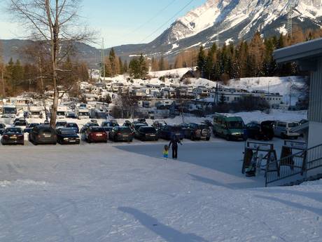 Tiroler Zugspitz Arena: bereikbaarheid van en parkeermogelijkheden bij de skigebieden – Bereikbaarheid, parkeren Biberwier – Marienberg