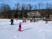 Makkelijke piste in het Kinderland bij de sleeplift