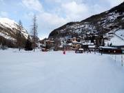 Beginnersgebied Tignes 1550 Les Brévières met gratis skilift